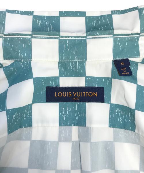 LOUIS VUITTON（ルイ ヴィトン）LOUIS VUITTON (ルイ ヴィトン) ダミエ柄半袖シャツ スカイブルー サイズ:XLの古着・服飾アイテム