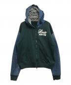 LOUIS VUITTONルイ ヴィトン）の古着「ハイブリッドデニム切替ジップパーカー」｜グレー