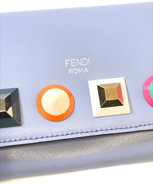 FENDI（フェンディ）FENDI (フェンディ) チェーンショルダーウォレットバッグ ブルーの古着・服飾アイテム