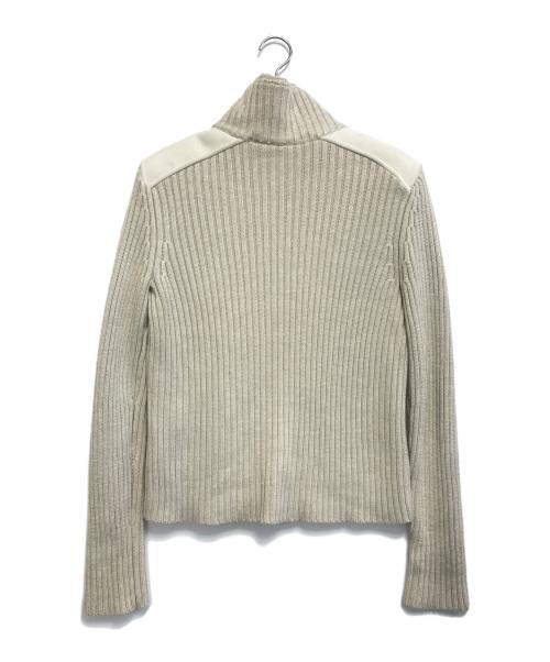 ARMANI EXCHANGE（アルマーニ エクスチェンジ）ARMANI EXCHANGE (アルマーニ エクスチェンジ) 切替ニットジャケット アイボリー サイズ:Mの古着・服飾アイテム
