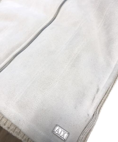 ARMANI EXCHANGE（アルマーニ エクスチェンジ）ARMANI EXCHANGE (アルマーニ エクスチェンジ) 切替ニットジャケット アイボリー サイズ:Mの古着・服飾アイテム