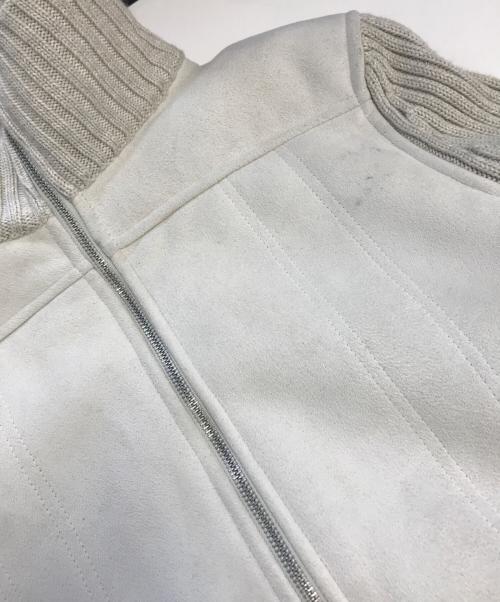 ARMANI EXCHANGE（アルマーニ エクスチェンジ）ARMANI EXCHANGE (アルマーニ エクスチェンジ) 切替ニットジャケット アイボリー サイズ:Mの古着・服飾アイテム