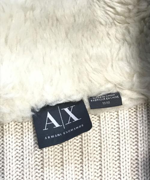 ARMANI EXCHANGE（アルマーニ エクスチェンジ）ARMANI EXCHANGE (アルマーニ エクスチェンジ) 切替ニットジャケット アイボリー サイズ:Mの古着・服飾アイテム