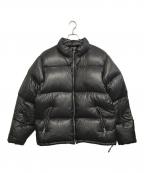 stussyステューシー）の古着「DOWN PUFFER PARACHUTE RIPSTOPダウンジャケット」｜ブラック