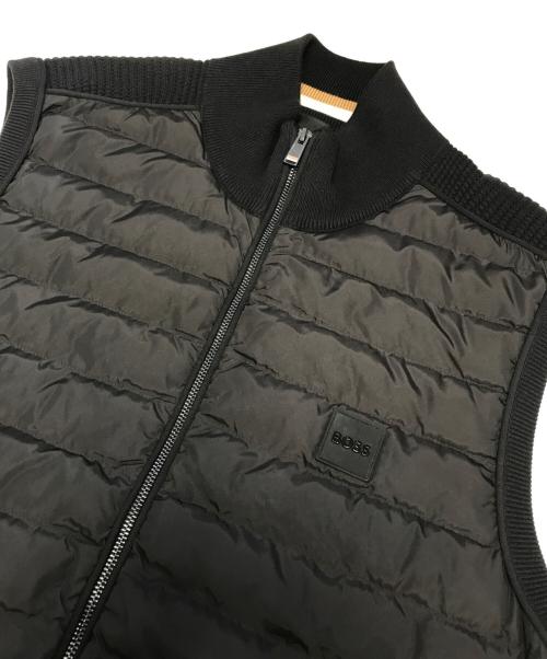 HUGO BOSS（ヒューゴ ボス）HUGO BOSS (ヒューゴ ボス) 中綿切替ベスト ブラック サイズ:Lの古着・服飾アイテム