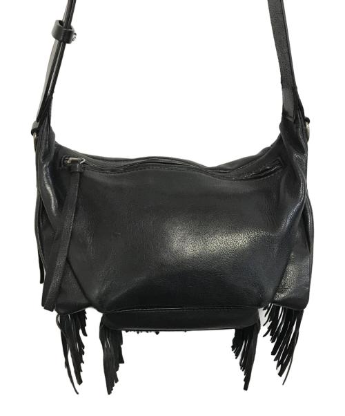 DSQUARED2（ディースクエアード）DSQUARED2 (ディースクエアード) フリンジショルダーバッグ ブラックの古着・服飾アイテム