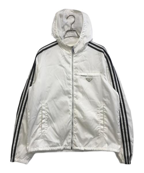 PRADA（プラダ）PRADA (プラダ) adidas (アディダス) フーデッドジャケット ホワイト サイズ:52の古着・服飾アイテム