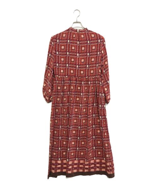 BALLSEY（ボールジィ）BALLSEY (ボールジィ) Iris パフスリーブワンピース レッド サイズ:36 未使用品の古着・服飾アイテム