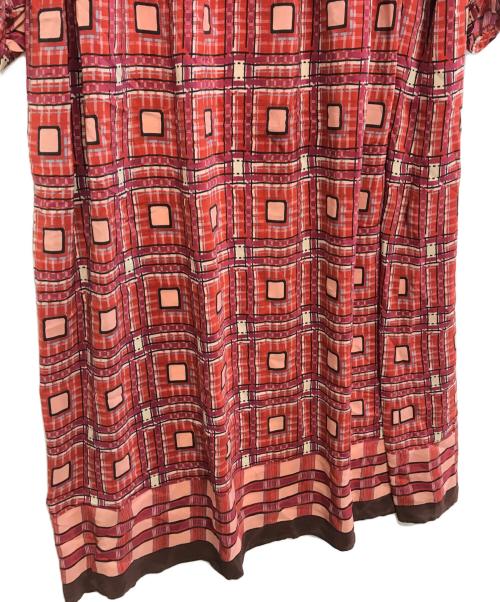 BALLSEY（ボールジィ）BALLSEY (ボールジィ) Iris パフスリーブワンピース レッド サイズ:36 未使用品の古着・服飾アイテム