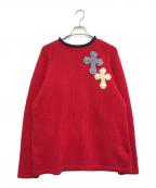 Y.A.R.Nヤーン）の古着「クロスパッチニット」｜レッド