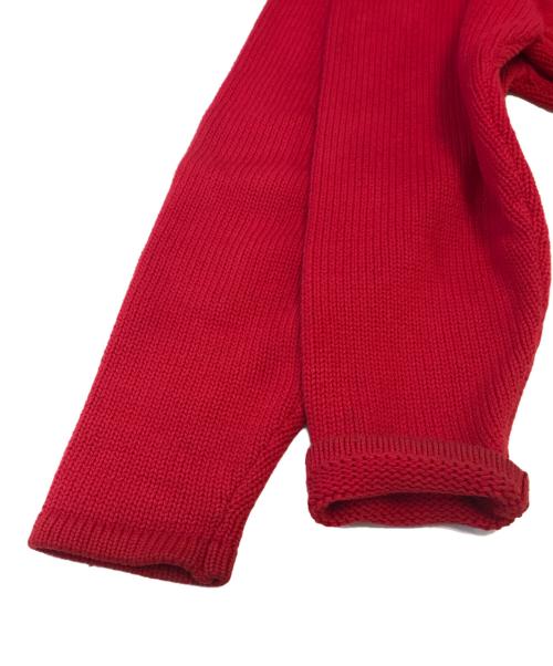 Y.A.R.N（ヤーン）Y.A.R.N (ヤーン) クロスパッチニット レッド サイズ:表記なしの古着・服飾アイテム