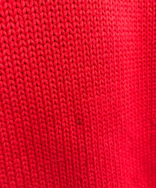 Y.A.R.N（ヤーン）Y.A.R.N (ヤーン) クロスパッチニット レッド サイズ:表記なしの古着・服飾アイテム