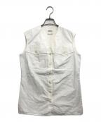 HERMESエルメス）の古着「ノースリーブシャツベスト」｜ホワイト