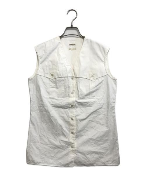 HERMES（エルメス）HERMES (エルメス) ノースリーブシャツベスト ホワイト サイズ:38の古着・服飾アイテム