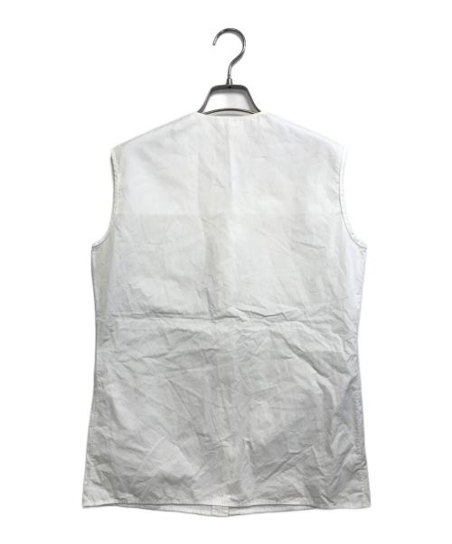 HERMES（エルメス）HERMES (エルメス) ノースリーブシャツベスト ホワイト サイズ:38の古着・服飾アイテム