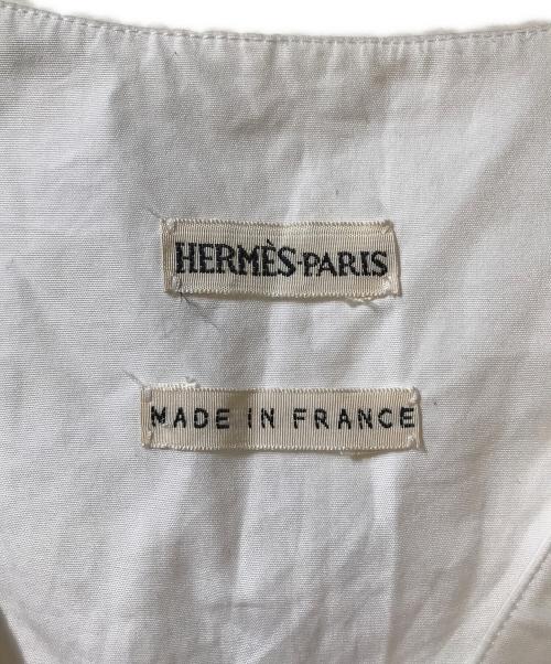 HERMES（エルメス）HERMES (エルメス) ノースリーブシャツベスト ホワイト サイズ:38の古着・服飾アイテム