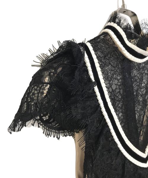 alice+olivia（アリスアンドオリビア）alice+olivia (アリスアンドオリビア) ノースリーブレースワンピース ブラック サイズ:表記なしの古着・服飾アイテム