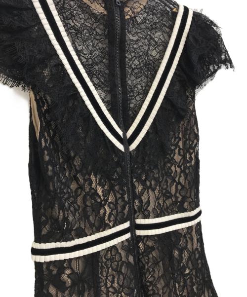 alice+olivia（アリスアンドオリビア）alice+olivia (アリスアンドオリビア) ノースリーブレースワンピース ブラック サイズ:表記なしの古着・服飾アイテム