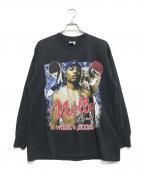 JERZEESジャージーズ）の古着「両面プリントＬ/Ｓカットソー」｜ブラック