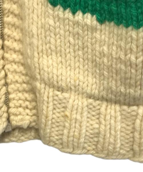 VINTAGE（ヴィンテージ）VINTAGE (ヴィンテージ) ゴルフ柄カウチンニット ホワイト サイズ:表記なしの古着・服飾アイテム