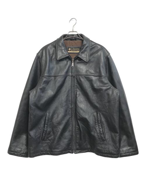 Columbia（コロンビア）Columbia (コロンビア) レザージャケット ブラック サイズ:XXLの古着・服飾アイテム