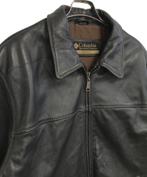 Columbia（コロンビア）Columbia (コロンビア) レザージャケット ブラック サイズ:XXLの古着・服飾アイテム