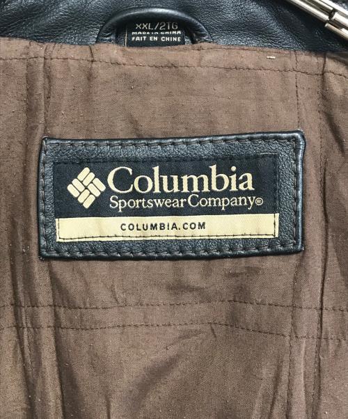 Columbia（コロンビア）Columbia (コロンビア) レザージャケット ブラック サイズ:XXLの古着・服飾アイテム