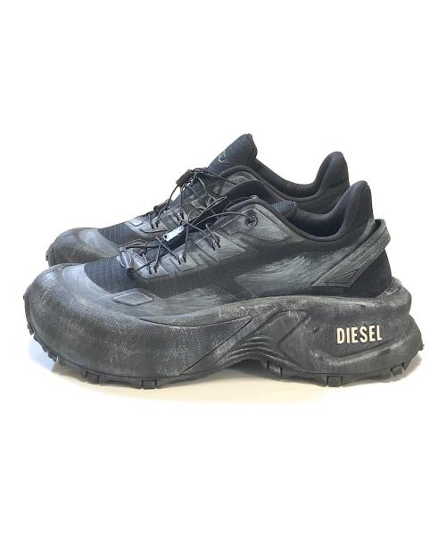 DIESEL（ディーゼル）DIESEL (ディーゼル) D-Cage ランニングスニーカー ブラック サイズ:US8.5/EUR41/JPN26.5の古着・服飾アイテム