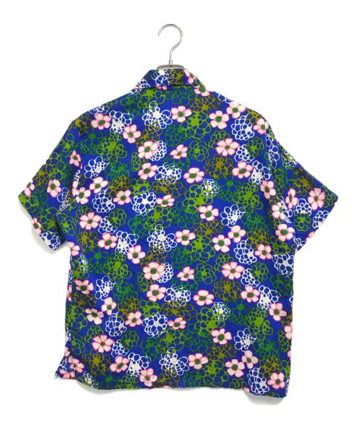 GRANT CREST（グラントクレスト）GRANT CREST (グラントクレスト) ハーフジップハワイアンシャツ ブルー サイズ:Lの古着・服飾アイテム