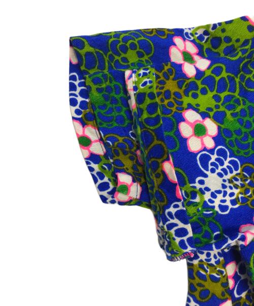 GRANT CREST（グラントクレスト）GRANT CREST (グラントクレスト) ハーフジップハワイアンシャツ ブルー サイズ:Lの古着・服飾アイテム