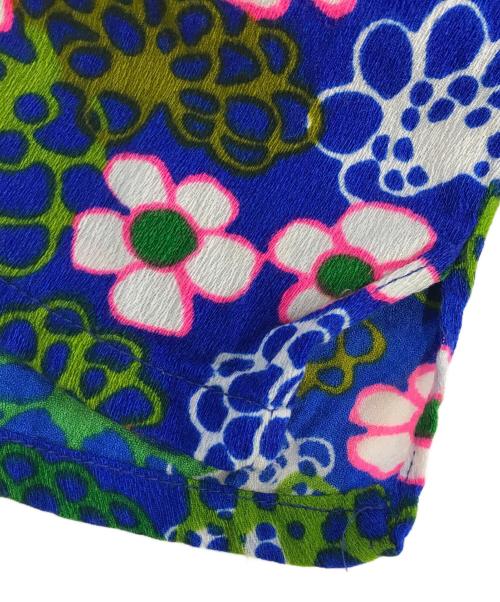 GRANT CREST（グラントクレスト）GRANT CREST (グラントクレスト) ハーフジップハワイアンシャツ ブルー サイズ:Lの古着・服飾アイテム