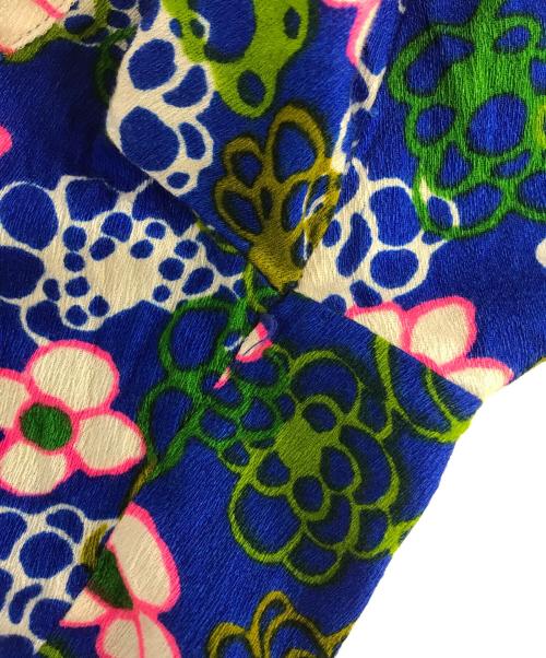 GRANT CREST（グラントクレスト）GRANT CREST (グラントクレスト) ハーフジップハワイアンシャツ ブルー サイズ:Lの古着・服飾アイテム