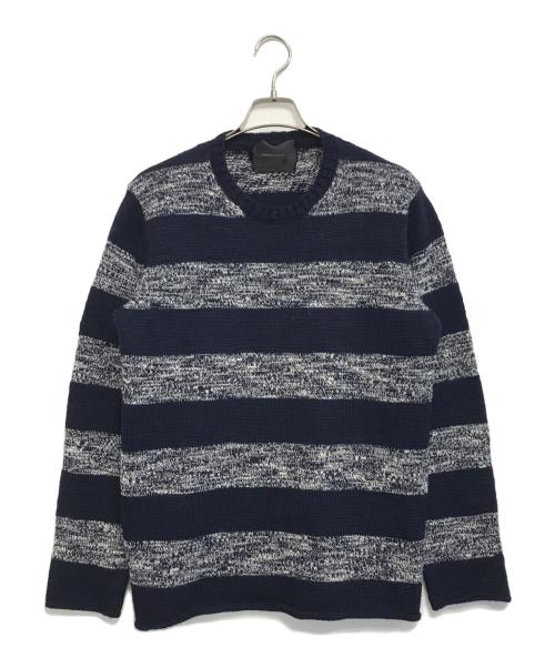 UNDERCOVER（アンダーカバー）UNDERCOVER (アンダーカバ) ボーダーニット ネイビー サイズ:3の古着・服飾アイテム