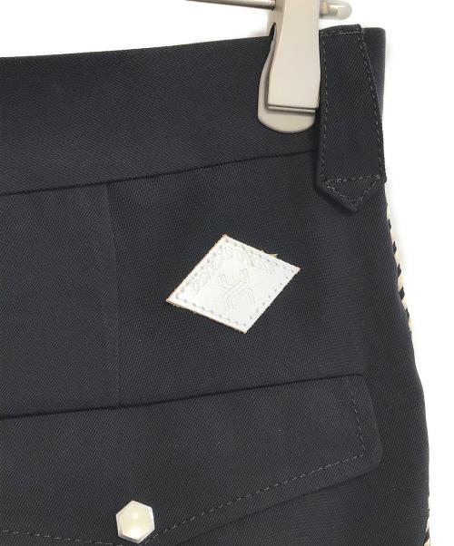 el conductorh（コンダクター）el conductorh (コンダクター) HEART EMBROIDERED WESTERN TROUSERS ブラック サイズ:2の古着・服飾アイテム