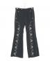el conductorh（コンダクター）の古着「HEART EMBROIDERED WESTERN TROUSERS」｜ブラック