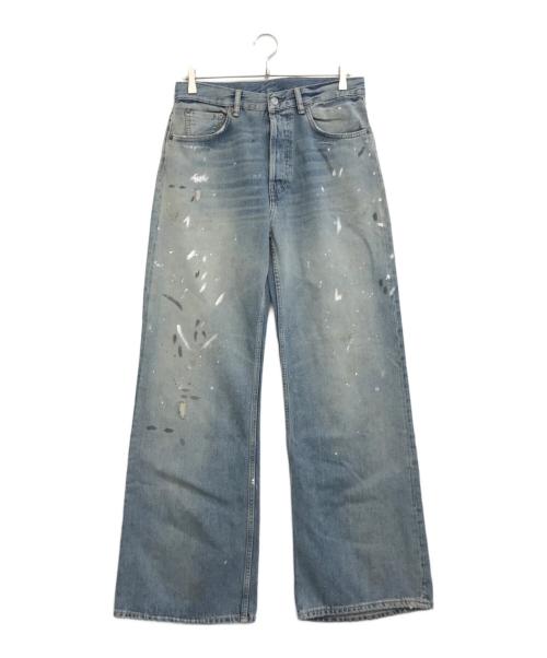 Acne studios（アクネ ストゥディオス）Acne studios (アクネ ストゥディオス) ペイント加工デニムパンツ インディゴ サイズ:EUR 31 32 未使用品の古着・服飾アイテム