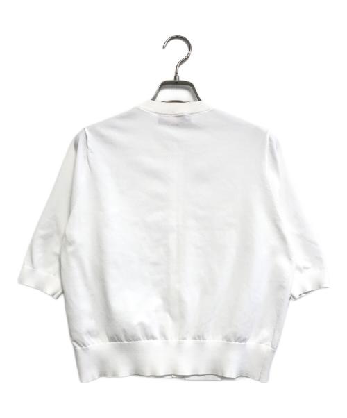 CABAN（キャバン）CABAN (キャバン) ファインポリエステル ハーフスリーブポケットカーディガン ホワイト サイズ:Sの古着・服飾アイテム