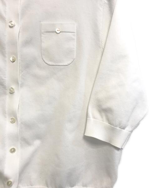 CABAN（キャバン）CABAN (キャバン) ファインポリエステル ハーフスリーブポケットカーディガン ホワイト サイズ:Sの古着・服飾アイテム