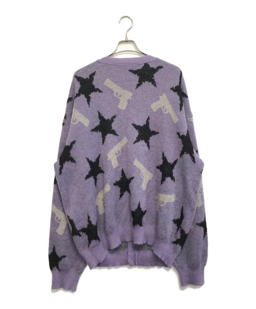 el conductorh（コンダクター）el conductorh (コンダクター) MOHAIR CARDIGAN 'STARS バイオレット サイズ:4の古着・服飾アイテム