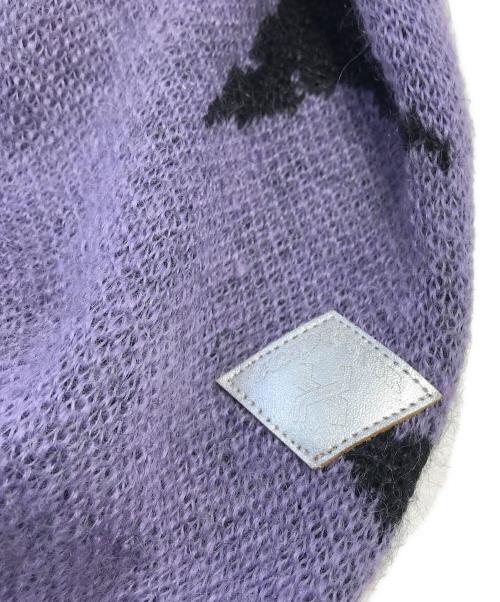 el conductorh（コンダクター）el conductorh (コンダクター) MOHAIR CARDIGAN 'STARS バイオレット サイズ:4の古着・服飾アイテム