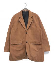 CCU（シーシーユー）の古着「ヌバックレザーテーラードジャケット」｜キャメル