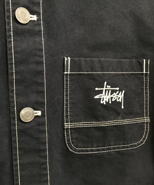 stussy（ステューシー）stussy (ステューシー) Brushed Moleskin Chore Jacket ネイビー サイズ:Lの古着・服飾アイテム