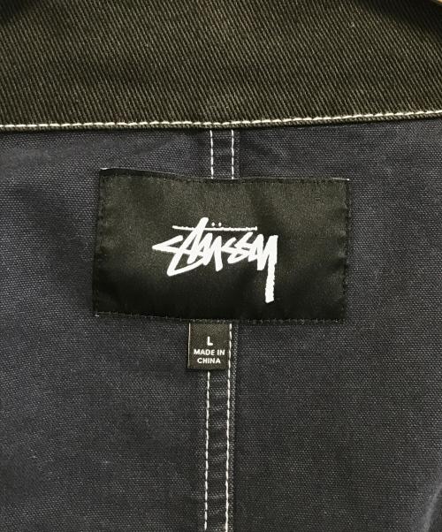 stussy（ステューシー）stussy (ステューシー) Brushed Moleskin Chore Jacket ネイビー サイズ:Lの古着・服飾アイテム