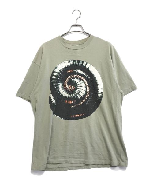 バンドTシャツ（バンドTシャツ）バンドTシャツ (バンドTシャツ) 90s NINE INCH NAILS(ナインインチネイルズ) バンドバンドTシャツ カーキ サイズ:XLの古着・服飾アイテム