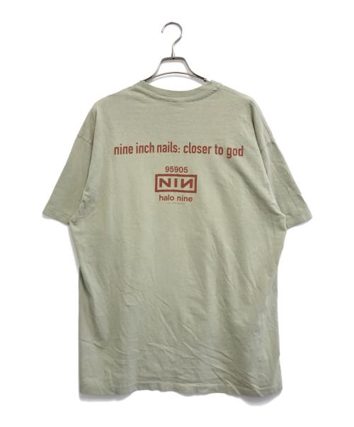 バンドTシャツ（バンドTシャツ）バンドTシャツ (バンドTシャツ) 90s NINE INCH NAILS(ナインインチネイルズ) バンドバンドTシャツ カーキ サイズ:XLの古着・服飾アイテム