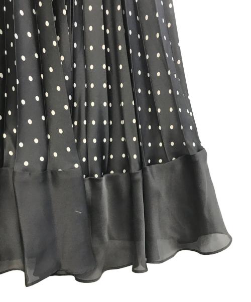 sacai（サカイ）sacai (サカイ) Polka Dot Cotton Jersey x Satin Dress ブラック サイズ:2の古着・服飾アイテム