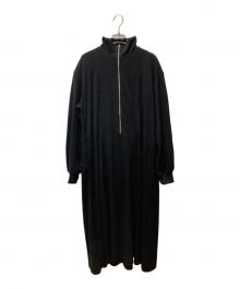 chignon（シニヨン）の古着「ハーフZIPカットワンピース 5735-282AYE」｜ブラック