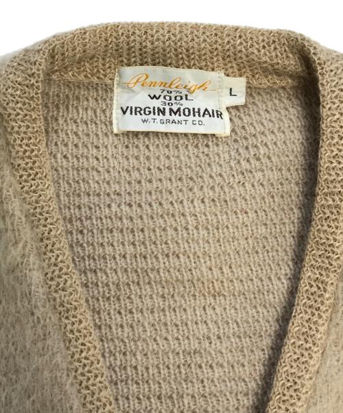 pennleigh（ペンリー）pennleigh (ペンリー) モヘアカーディガン ベージュ サイズ:Lの古着・服飾アイテム