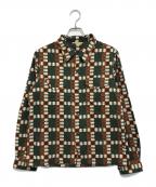 BUTCHER PRODUCTSブッチャープロダクツ）の古着「総柄オープンカラーシャツ」｜ブラウン