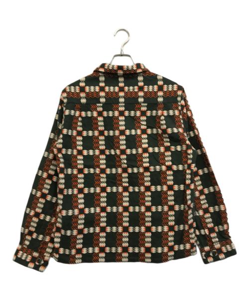 BUTCHER PRODUCTS（ブッチャープロダクツ）BUTCHER PRODUCTS (ブッチャープロダクツ) 総柄オープンカラーシャツ ブラウン サイズ:14 1/2の古着・服飾アイテム